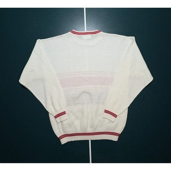 Vintage 70s Pilsner Lager Kenya Beer Knit Sweater Novelty Crewneck Size Large